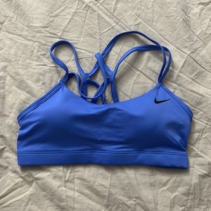 Blue Nike sports bra
